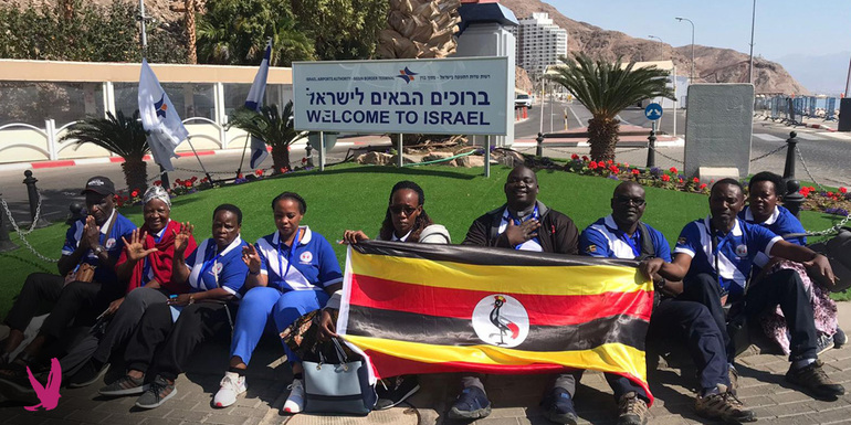 Group from Uganda in Israel